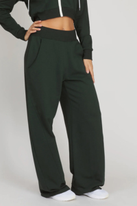 Pantalon de jogging pour femme de qualité supérieure, taille mi-haute, style streetwear, hiver, 100% coton, taille élastique, coupe ample - Product Image 4