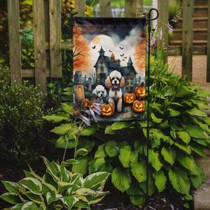 Bandera de jardín de Halloween espeluznante de caniche Multicolor buzón decorativo y cartel de Patio para ilustraciones de patio y césped para camas de flores - Product Image 2