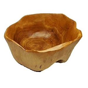 Nuevo Tazón Redondo de Madera para Servir Alimentos con Impresión Esmaltada en el Interior para Mesa de Comedor, Tazones Multiusos para Servir Alimentos - Product Image 2