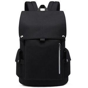 Mochila de nylon negra, impermeable, ideal para estudiantes universitarios, para portátil, unisex, para viajes, en oferta. - Product Image 1
