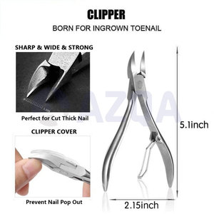 Stainless Steel 9 Pcs Ingrown Toenail Tool <b>Kit</b> For Professional Pedicure Foot Care And <b>Nail</b> Grooming - Product Image 2