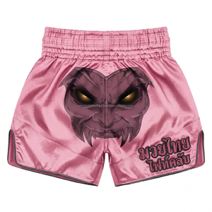 Shorts de boxe Muay Thai respirants et extensibles en polyester 100% de qualité supérieure, patch personnalisé OEM, vente en gros - Product Image 2