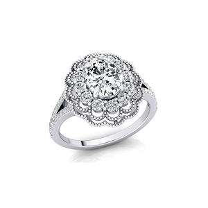 แหวนเพชรทรงรี 1 กะรัต รับรองโดย IGI เพชรเพาะเลี้ยง แหวนเพชรเดี่ยวสำหรับทุกเพศ สั่งทำพิเศษ ทองคำ 14K/18K สีเหลือง D VVS 38 เพชรประดับ - Product Image 2