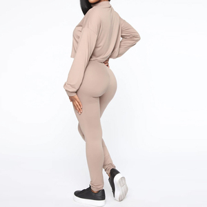 Ensemble de survêtement unisexe gris à capuche, manches longues, couleur unie, vêtement décontracté, matière polaire, coupe régulière, séchage rapide, avec poche - Product Image 2