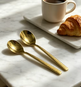 Ensemble de couverts de luxe écologiques en acier inoxydable, design exceptionnel, finition miroir, compatible lave-vaisselle, contemporain, personnalisé - Product Image 4