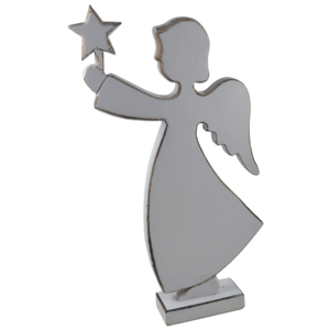 Highly Finishing Wooden <b>Doll</b> Sculpture With Metal Wings Best Tabletop Christmas <b>Accessories</b> and Ornaments at Bulk Price - Product Image 3