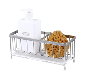 Modern Eco-Friendly <b>Kitchen</b> Sink <b>Caddy</b> Soap Bottle Sponge Holder Single tire Decorative <b>kitchen</b> Standing Sponge rack - Product Image 1