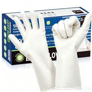 Gants d'examen en <span class=keywords><strong>latex</strong></span> TEXNET sans <span class=keywords><strong>poudre</strong></span>, médicaux, jetables, sans plastique, Classe I, 9 et 12 pouces - Product Image 1