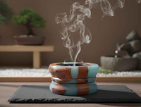 Brûleur de Bakhoor Islamique Artisanal Écologique en Bois et Résine Premium Personnalisable pour la Maison et la Mosquée – Parfum du Ramadan