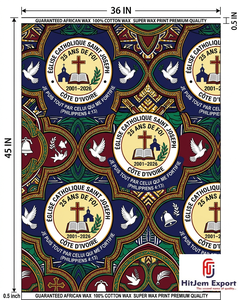 Premium Customized African Wax Print Fabric Manufacturer Church Convention Celebration Fundraising Textile Supplier - Product Image 2