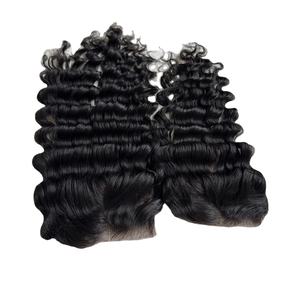 Prix de gros, dentelle frontale HD, cheveux humains vierges naturels ondulés, pointe plate, double trame, pointes en U et en I, extensions de cheveux à pointe plate - Product Image 2