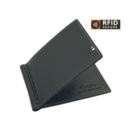 [Barang Terlaris] Dompet Kulit Asli Castello Buatan Tangan Berkualitas Tinggi RFID Slim Pendek Pria Bi-fold Penjepit Uang Kartu Poliester Bordir Terbuka