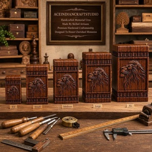 Urne funéraire pour lion, boîte à souvenirs en bois gravée et personnalisée pour animaux de compagnie et bébés, écologique et durable, pour cendres - Product Image 6