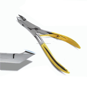 Manicure Pedicure <b>Cuticle</b> Nail Nipper Half Gold Stainless Steel Clipper Nail <b>Trimmer</b> Cutter Professional Salon Nail Care Tool - Product Image 4