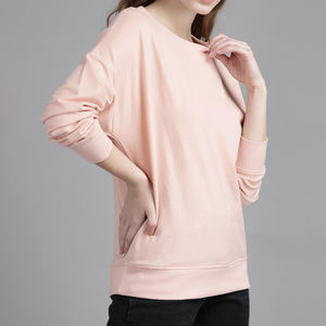 Sweat-shirt surdimensionné à col rond pour femme, personnalisé avec logo, 100 % coton respirant de haute qualité, idéal pour l'hiver - Product Image 5