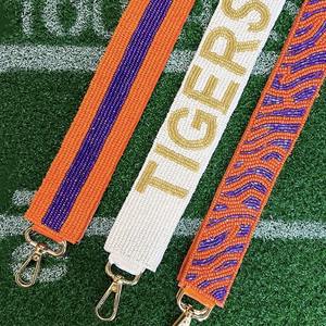 Correa de bolso bordada a mano con tigres y cuentas de cristal, color personalizado, accesorios de correa de bolso con cuentas de semillas, estilo llamativo - Product Image 1