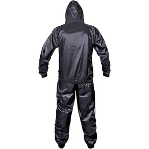 Traje de Sauna con Capucha Negro Personalizado para Hombre, Traje Deportivo para Pérdida de Peso, Gimnasio, Fitness, Entrenamiento, Venta al Por Mayor - Product Image 2