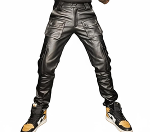 OEM Custom Printed Logo Men's <b>Leather</b> Motorbike <b>Pants</b> Breathable Windproof Anti-UV <b>Plus</b> <b>Size</b> Winter Adults - Product Image 1