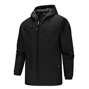 2024 Custom <b>Winter</b> Men's Hooded Eco-Friendly Reversible Windbreaker Nylon Waterproof <b>Jacket</b> Lightweight <b>Running</b> Clothing - Product Image 1
