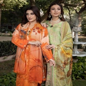 Vestidos cosidos al por mayor pakistaníes trajes de 3 piezas de viscosa de marca originales de Dr Haris ropa india y pakistaní para mujer Kurti - Product Image 6