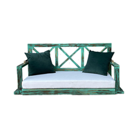 Banc balançoire réversible en bois de qualité supérieure fabriqué à la main balançoire et banc 2 en 1 de style indien traditionnel pour une utilisation intérieure et extérieure