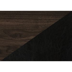 Ensemble de 2 chaises de salle à manger rembourrées en similicuir brun noyer foncé, hauteur 44 pouces, pour salle à manger et cuisine - Product Image 3