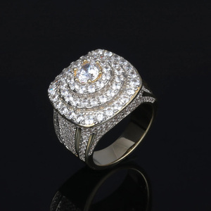 SPECIAL ORDER 925 Sterling Silver Classic Iced Out Moissanite Prong Setting Brilliant Round Cut Diamond Champion Ring for Unisex - Product Image 4