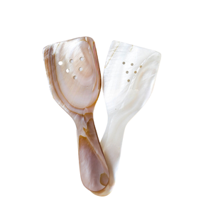 Unique Handmade MOP Shell Spoon Fish Flower Long Handle <b>Mirror</b> Polish Custom Logo Engraved Luxury Party Item Storage - Product Image 1