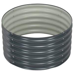 Bac à légumes surélevé en acier galvanisé gris, de taille moyenne et durable, pour aménagement de jardin - Product Image 3