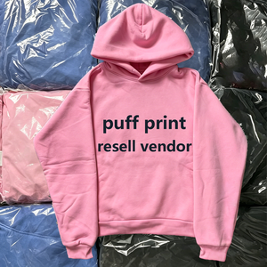 เสื้อฮู้ดดี้ผู้ชายผ้าฝ้าย 450 กรัม ทรงโอเวอร์ไซส์ ลายกราฟิกพิมพ์นูนแบบดิสเทรส ประดับด้วยคริสตัล ผลิตโดยผู้ผลิตสินค้า ODM - Product Image 1