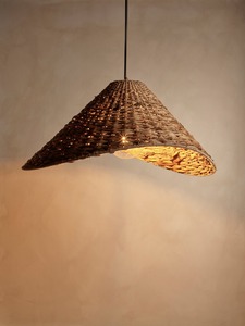 Handmade Water Hyacinth <b>Lampshade</b> Woven Pendant Light Wholesaler Handicraft Decor Lighting Made in Vietnam - Product Image 2