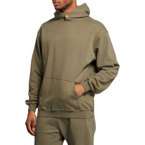 Sudadera con Capucha Personalizable de Algodón para Hombre, Gruesa, de Forro Polar Térmico para Otoño, Diseño Liso Teñido - Product Image 1