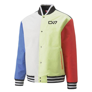 Trendy Custom Oversized Graphic Varsity <b>Jacket</b> for <b>Men</b> – Black & <b>White</b> High-Contrast - Product Image 1
