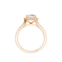 Anillo de Lujo Veer Diamond para Mujer, Oro, Corte Esmeralda, Piedra Lateral Sintética Cultivada en Laboratorio, Certificado IGI, Color E, Modelo V 16, Boda