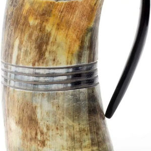 Chope en corne de buffle naturelle de qualité supérieure, durable, polie, style animalier, imitation antique, pour la décoration et l'artisanat - Product Image 1