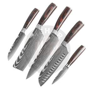 Unique Style Custom Color & Size Damascus <b>Kitchen</b> <b>Knife</b> Set <b>Sharpe</b> Blades Damascus <b>Kitchen</b> <b>Knife</b> Set - Product Image 1