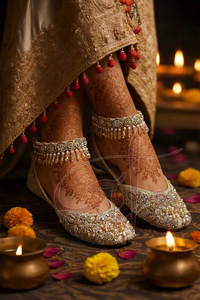 Calzado Khussa para Mujer de Material Duradero y Calidad Premium, Diseño Moderno con Estampado, Tela Antideslizante y Suela Antideslizante - Product Image 5