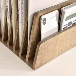 Rustic Design Natural Acacia Wooden Mail <b>File</b> Organizer Desk Organizer for Home Office Wholesale from Vietnam B2B - Product Image 4
