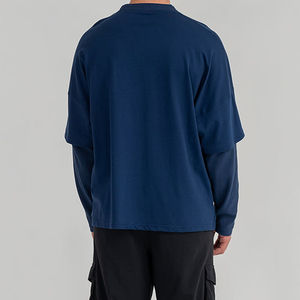 <b>Men's</b> Casual Oversized Long T-<b>Shirt</b> 100% Cotton Hip Hop Vintage Style Eco-Friendly Breathable <b>men</b> oversized t <b>shirt</b> with OEM ODM - Product Image 4