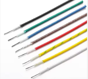 Fil en silicone résistant aux hautes températures 300 ° Câble en cuivre souple, fibre de verre tressée, isolé, pour élément chauffant de plancher chauffant - Product Image 1