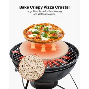Grande Pietra Refrattaria in Cordierite da 15 Pollici con Raschietto in Metallo, Resistente al Calore fino a 1450°F, Utensili per Pizza in Confezione Regalo - Product Image 2