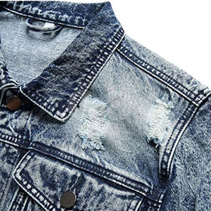 Veste en jean pour homme fabriquée par des professionnels, vente en gros, vêtements décontractés, usage extérieur, veste d'hiver pour homme avec logo personnalisé - Product Image 4