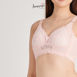 Sujetador de lactancia de talla grande, copa grande, sin aros, de encaje, para maternidad, lactancia y extracción de leche, soporte completo, copas BCDE, BR105 - Product Image 1