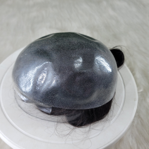 Toupet Super Mince 0.06mm PU Modèle Toutes Peaux Convient Vagues Corporelles en Eau Profonde Premium Remy Hair Cheveux Raides Européens pour Hommes Chauve - Product Image 5