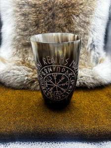 Taza de cerveza de cuerno de buey pulido ecológico | Barware natural único para hoteles y resorts de lujo - Product Image 2