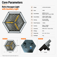 Projecteurs de scène rétro LED RGBW triangulaires avec contrôle DMX512 pour effets d'éclairage de fond de discothèque et de salon, type Pixel Blinder