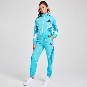 <b>Women</b> <b>Windbreaker</b> Tracksuit Lightweight Wind Resistant Jacket Jogger Pants Set Comfortable Sports Training Fitness Clothing - Product Image 4