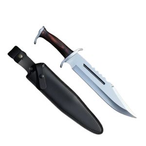Cuchillo Táctico de Combate de Acero de Damasco con Mango de Acero al Carbono, Hoja Recta, Industrial, DIY, OEM, Multifuncional, Supervivencia al Aire Libre - Product Image 1