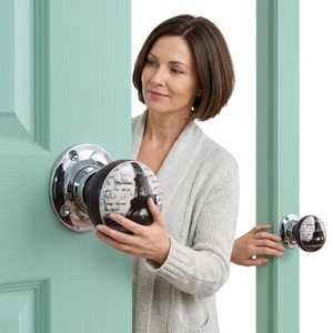 <b>Ceramic</b> Round Cabinet <b>Knob</b> for Tower Design Chrome Base Modern for Home Office Furniture Handles <b>Drawer</b> Door - Product Image 2