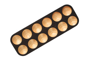 Wood Egg Holder 12 Slots Rectangular <b>Tray</b> Hotel Brunch Table HORECA OEM Custom Engraving Vietnam - Product Image 2